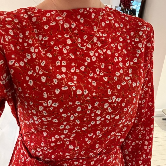 Relipop Women's Dress Polka Dot Floral Print Long Sleeve - Picture 5 of 6